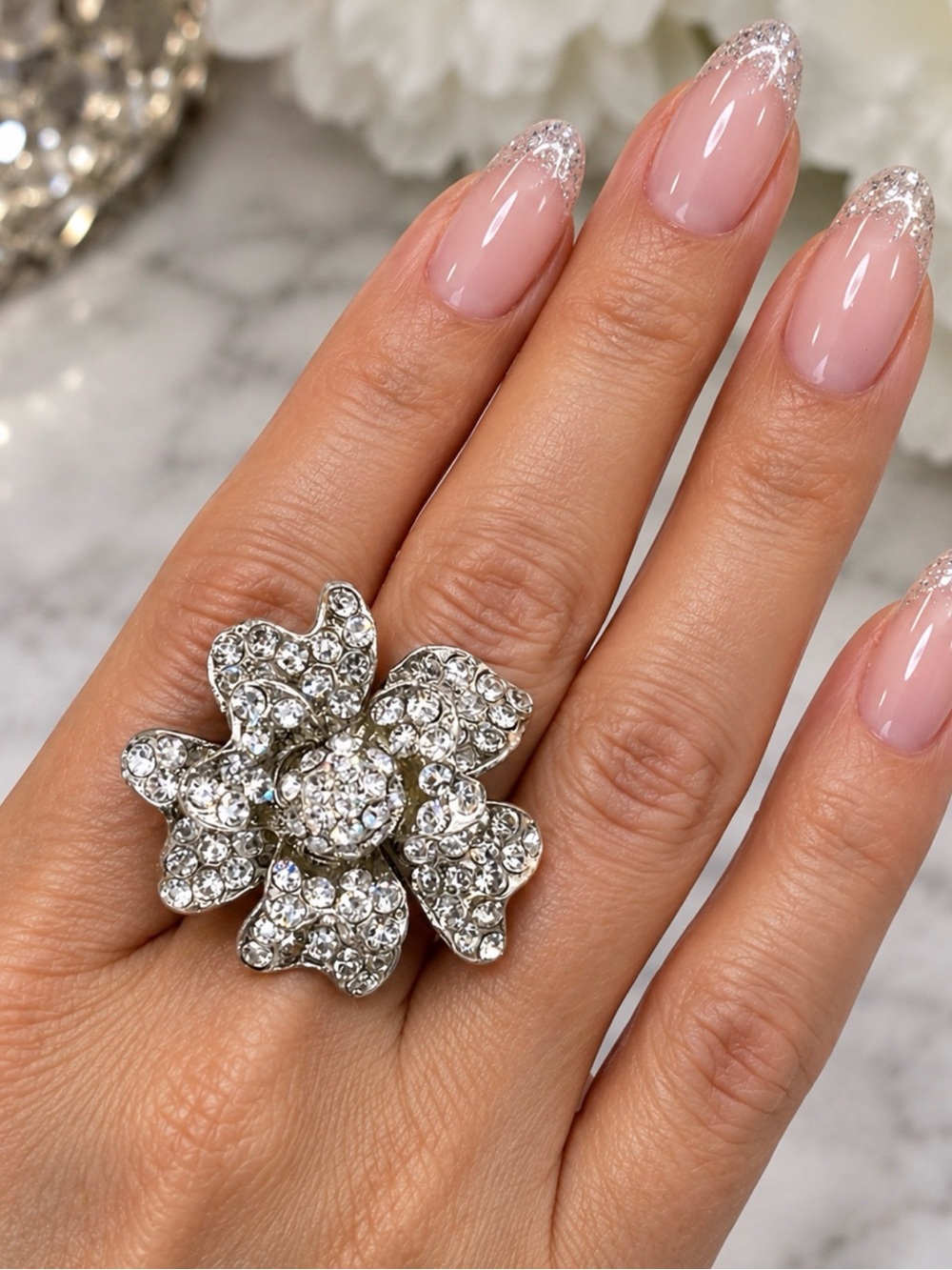 Huge Crystal Gala Ring